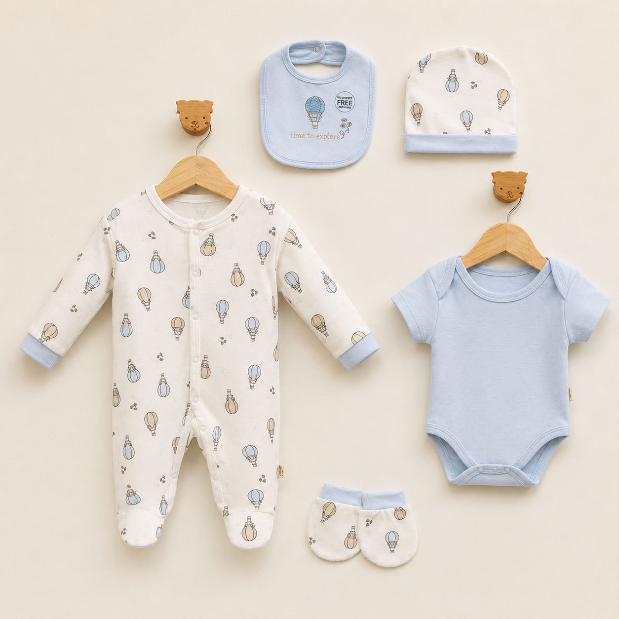 5-Piece Newborn Essentials Set Blue