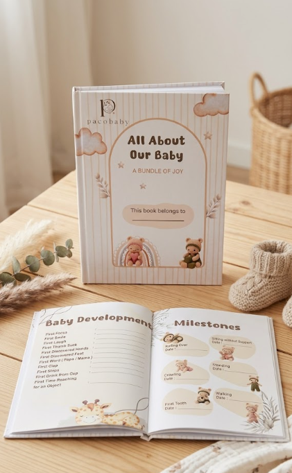 personalised mini baby booklet milestone