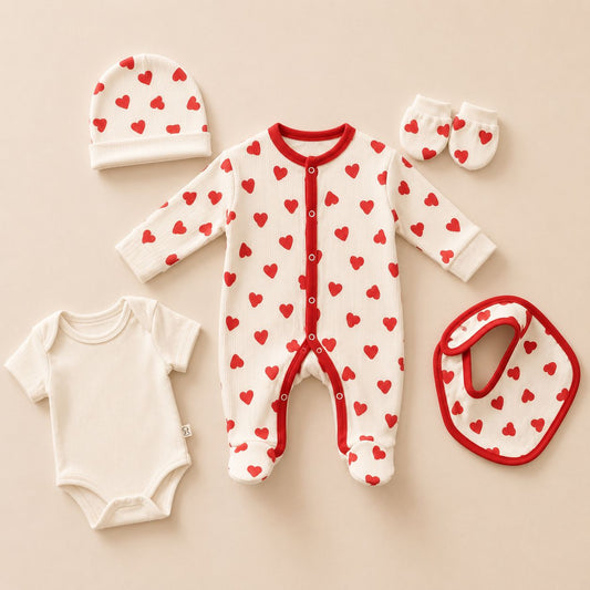 5-Piece Newborn Essentials Set Red